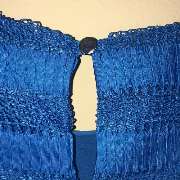 NY Collection Sleeveless Royal Blue Maxi Dress with Textured Detail - Size 3X - Picture 5 of 12